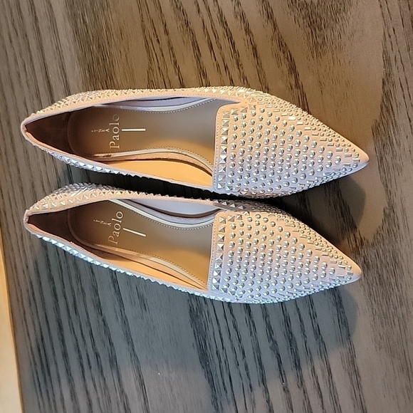 Womens pointy toe flats- with studs PAOLO - Picture 2 of 4